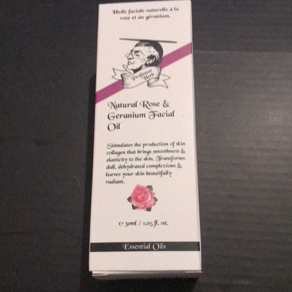 Professor Herb Natural Rose & Geranium Facial Oil New/Never opened